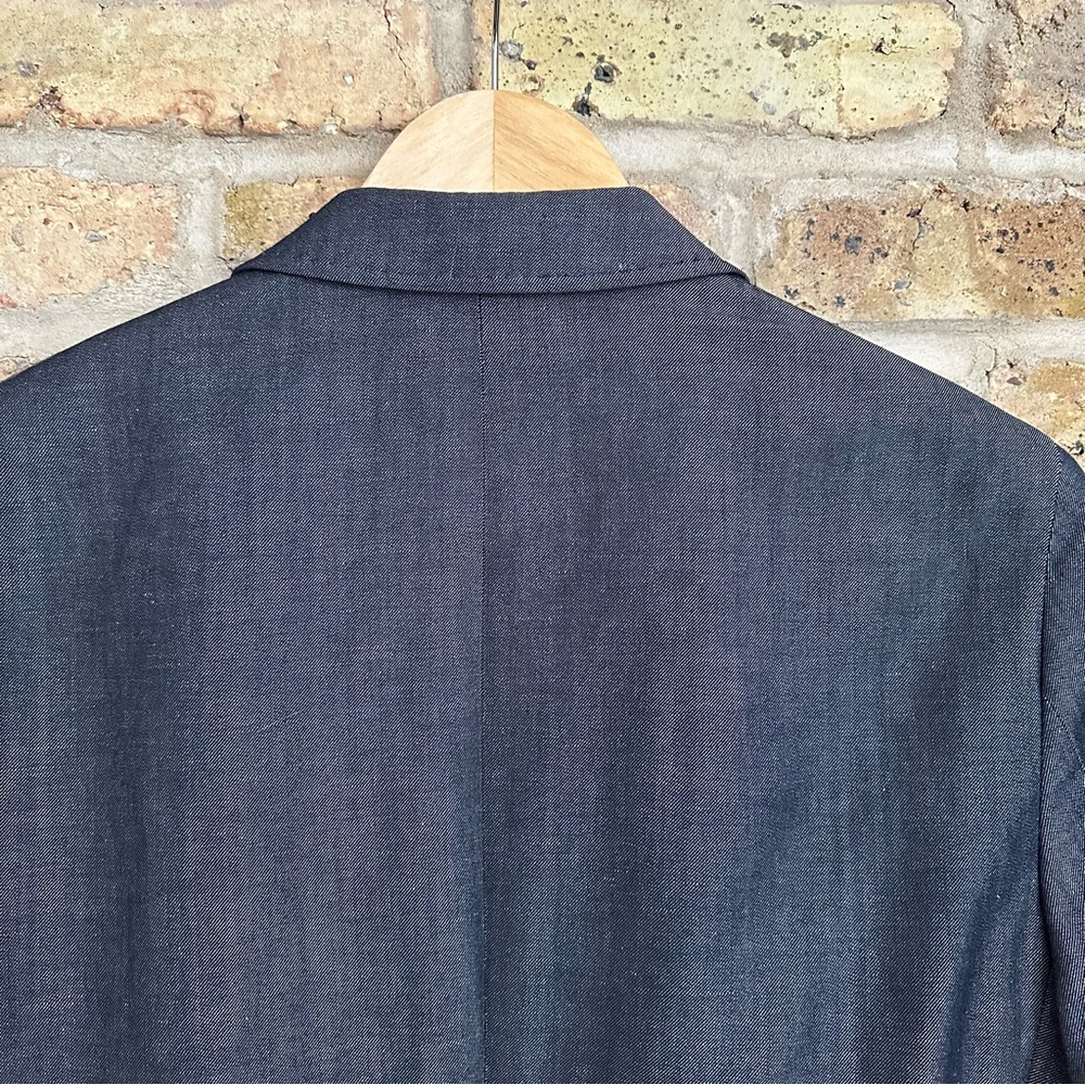 Banana Republic Tailored Fit Blue Wool, Linen, and Cotton Jacket - Picture 7 of 8
